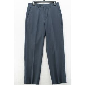 Santorelli Luxury Serge Romeo Pants Mens 32x30 Blue Stylish Wool Dress Italy